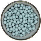 Ronde siliconen kralen van 12 mm in de kleur Grijsblauw