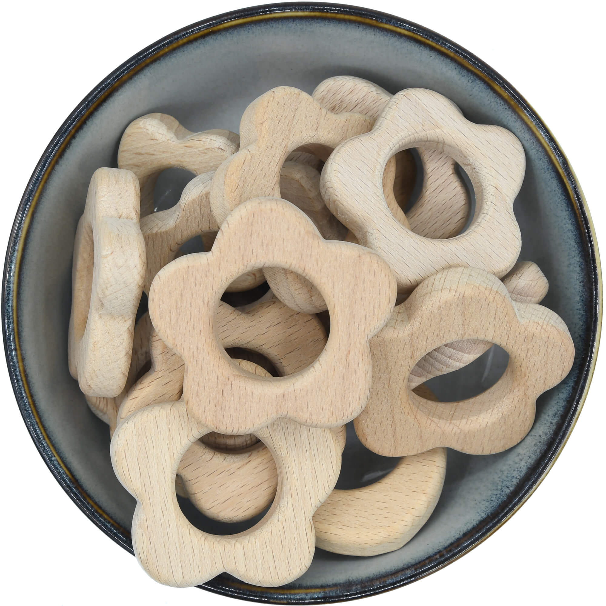 Houten hanger in de vorm van een bloem