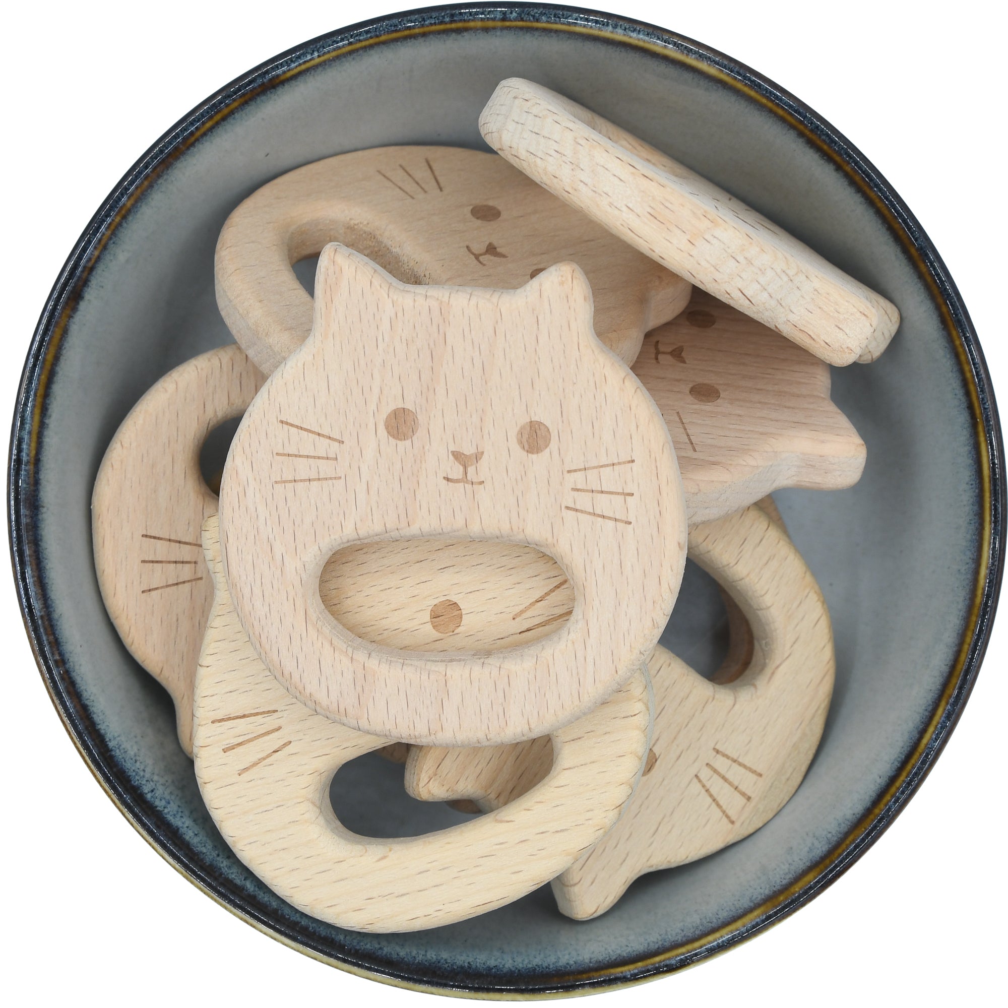 Houten hanger in de vorm van een kat / poes