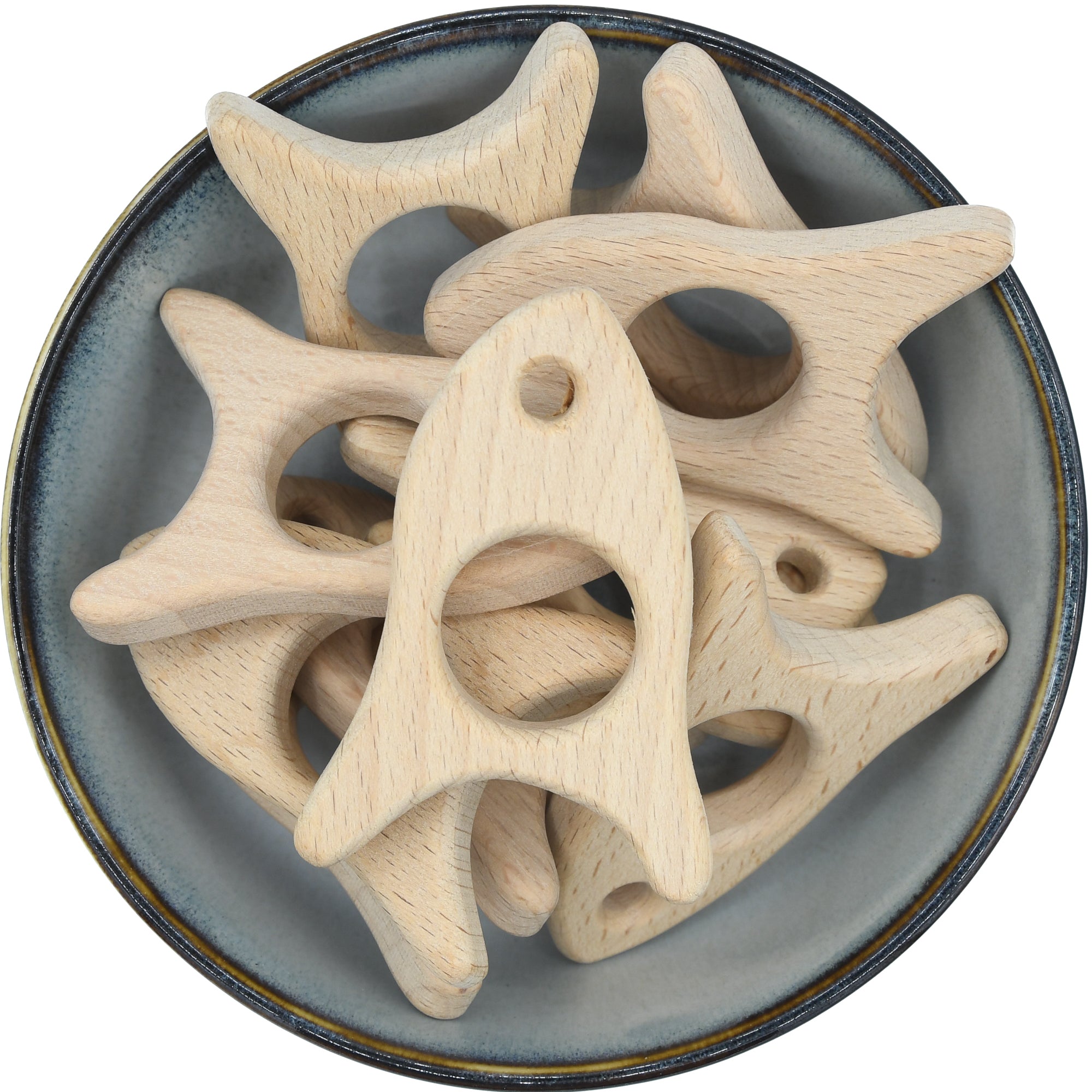 Houten hanger in de vorm van een raket