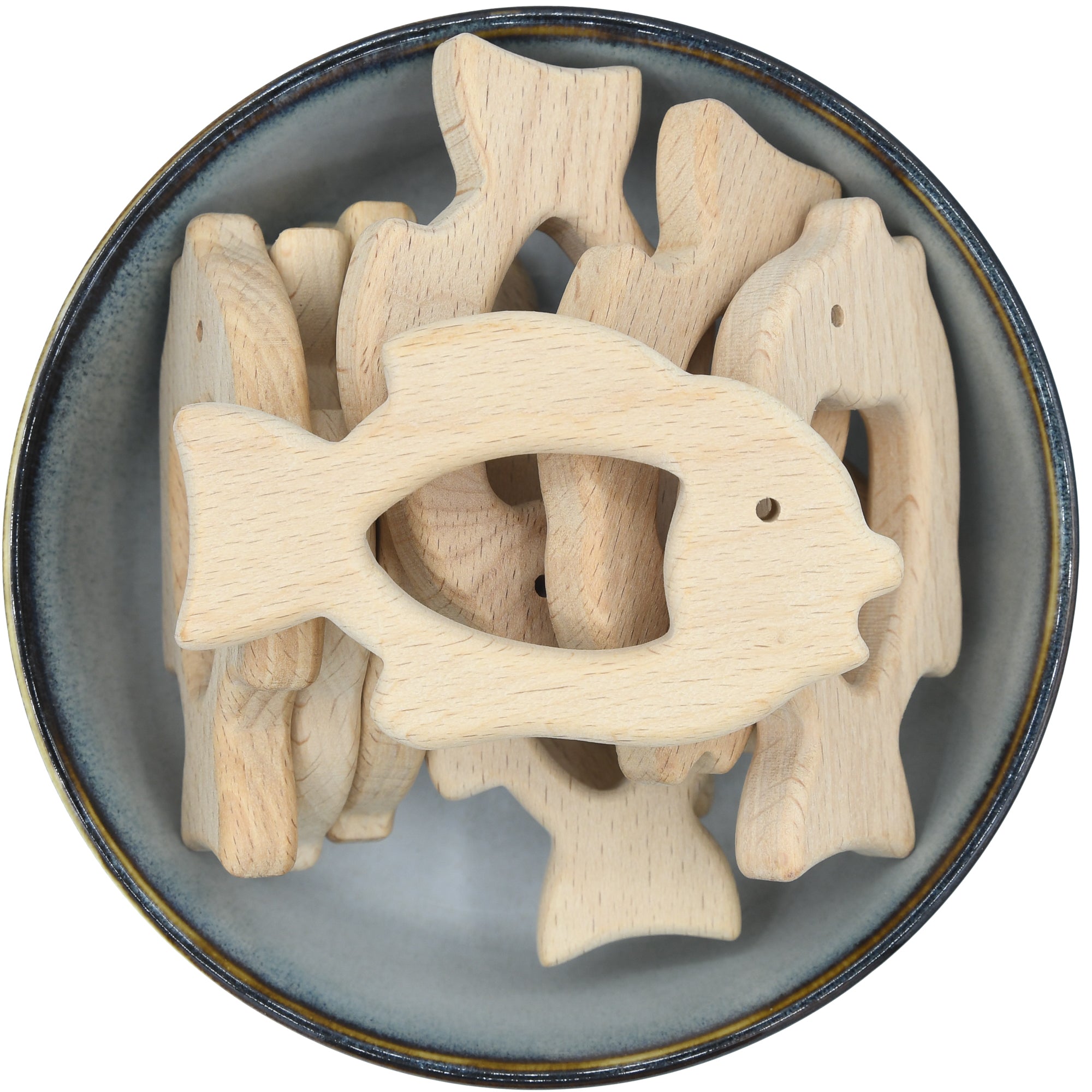 Houten hanger in de vorm van een leuke vis