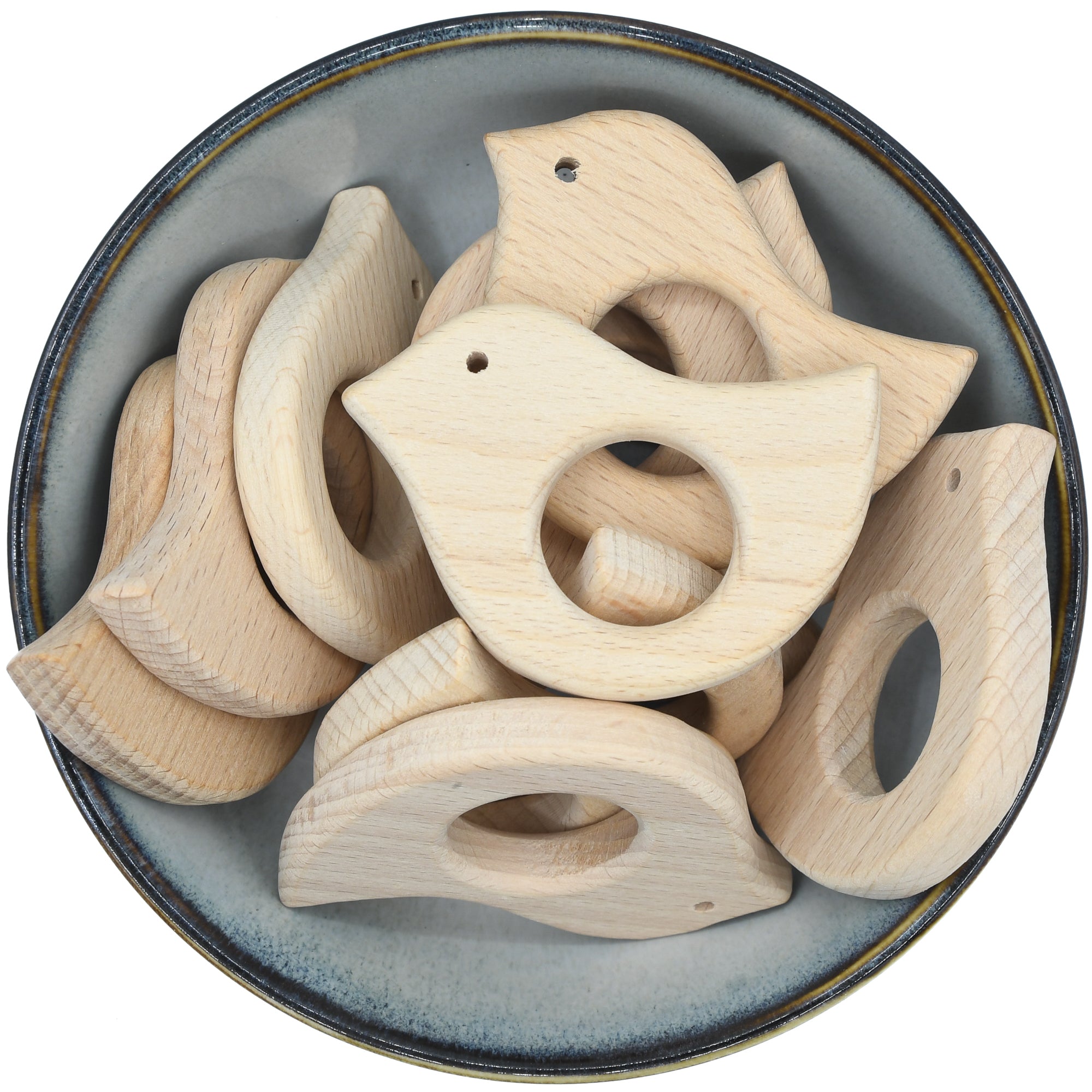 Houten hanger in de vorm van een vogel