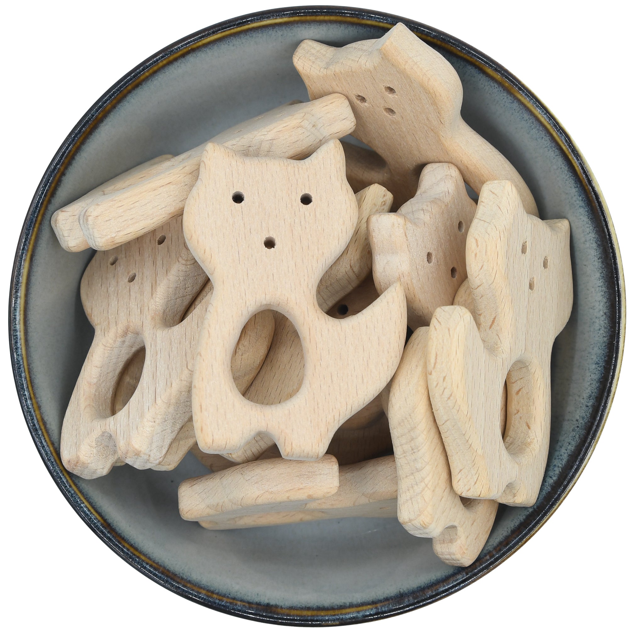 Houten hanger in de vorm van een vosje