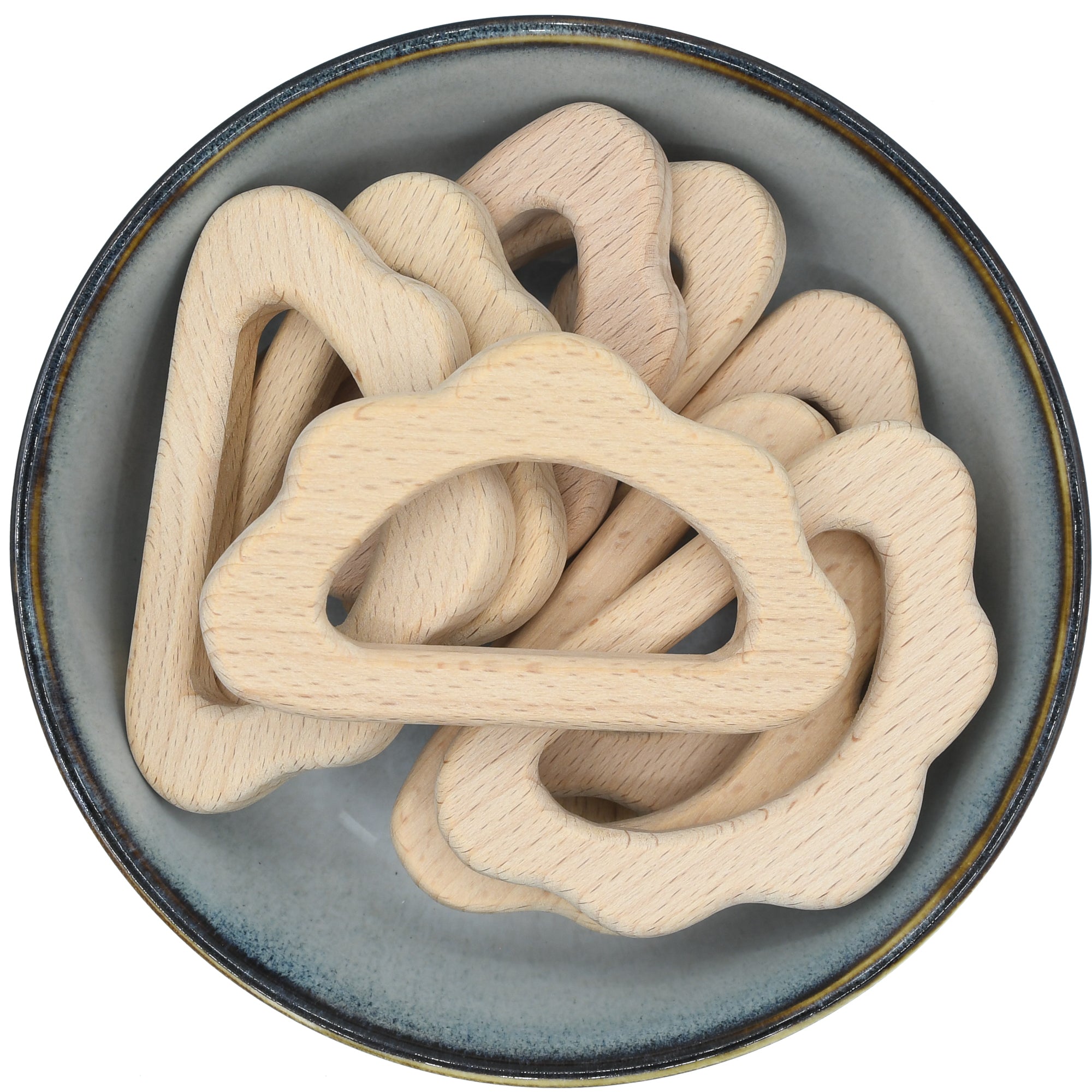 Houten hanger in de vorm van een wolk