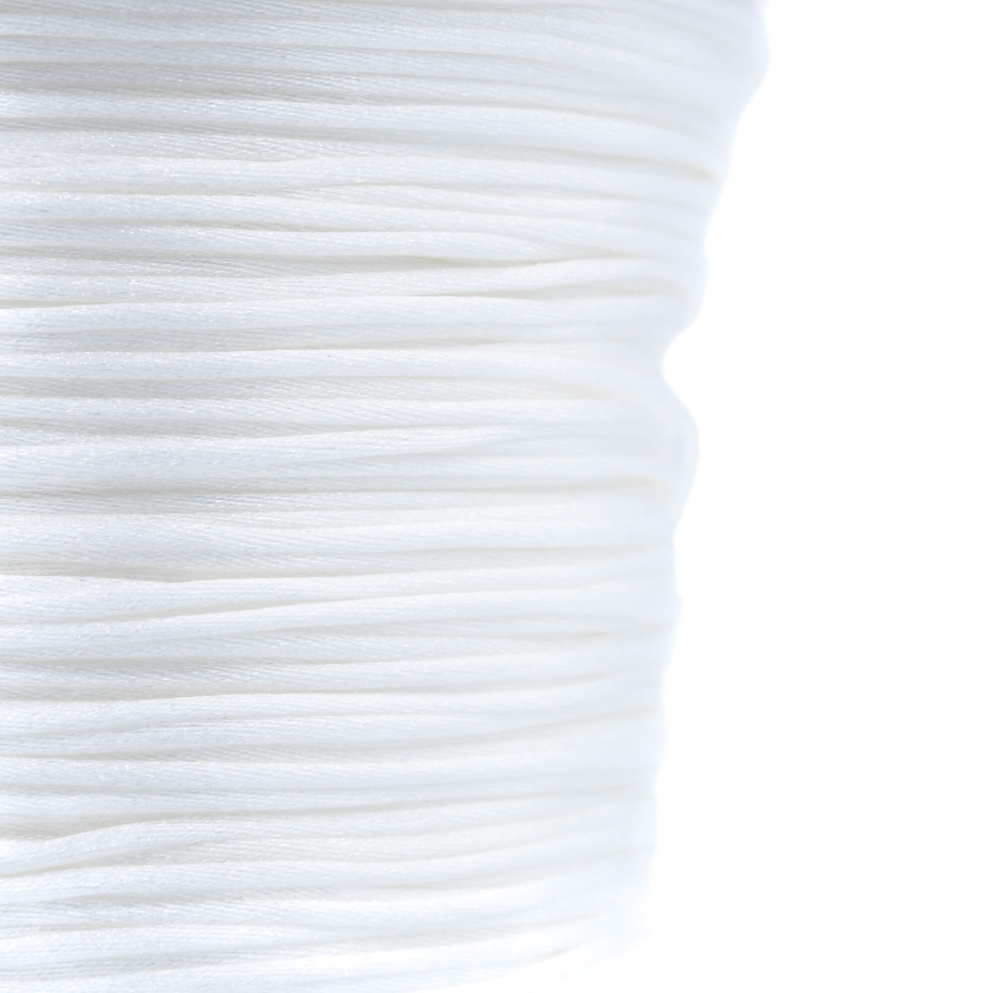 Wit Satijndraad van 1,5 mm dik