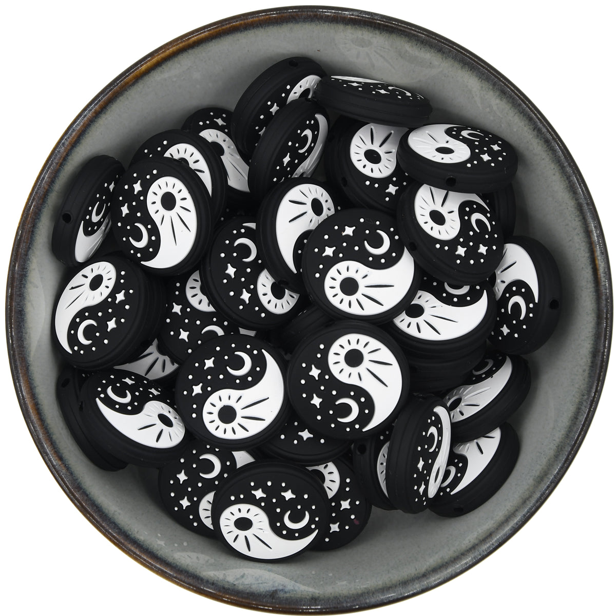 Siliconen figuurkraal yin yang hugs things