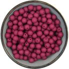 Ronde siliconen kraal van 12 mm in de kleur Wijnrood