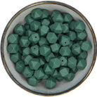Siliconen mini-hexagon van 14 mm in de donkergroene kleur Forest Green
