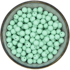 Ronde siliconen kraal van 12 mm in de kleur Mintgroen