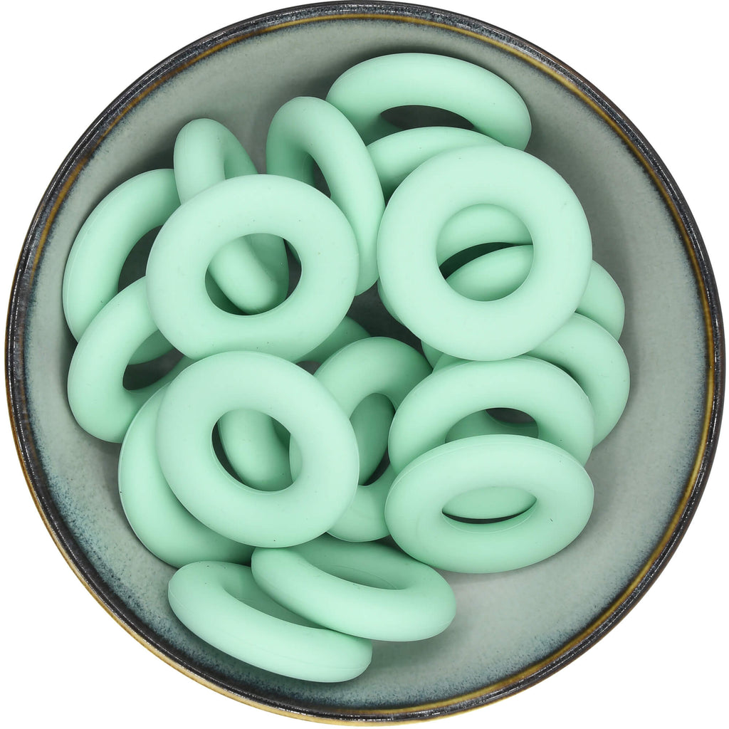 Siliconen kleine ring in de kleur Mintgroen