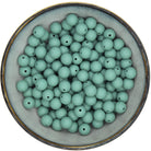 Ronde siliconen kralen van 12 mm in de kleur Blauwgroen