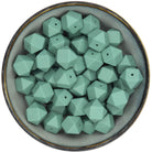 Siliconen Hexagons van 17 mm in de kleur Blauwgroen