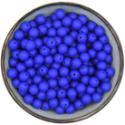 Ronde siliconen kraal van 12 mm in de kleur Royal Blue