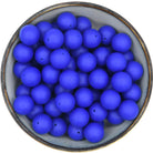 Ronde siliconen kraal van 19 mm in de kleur Royal Blue