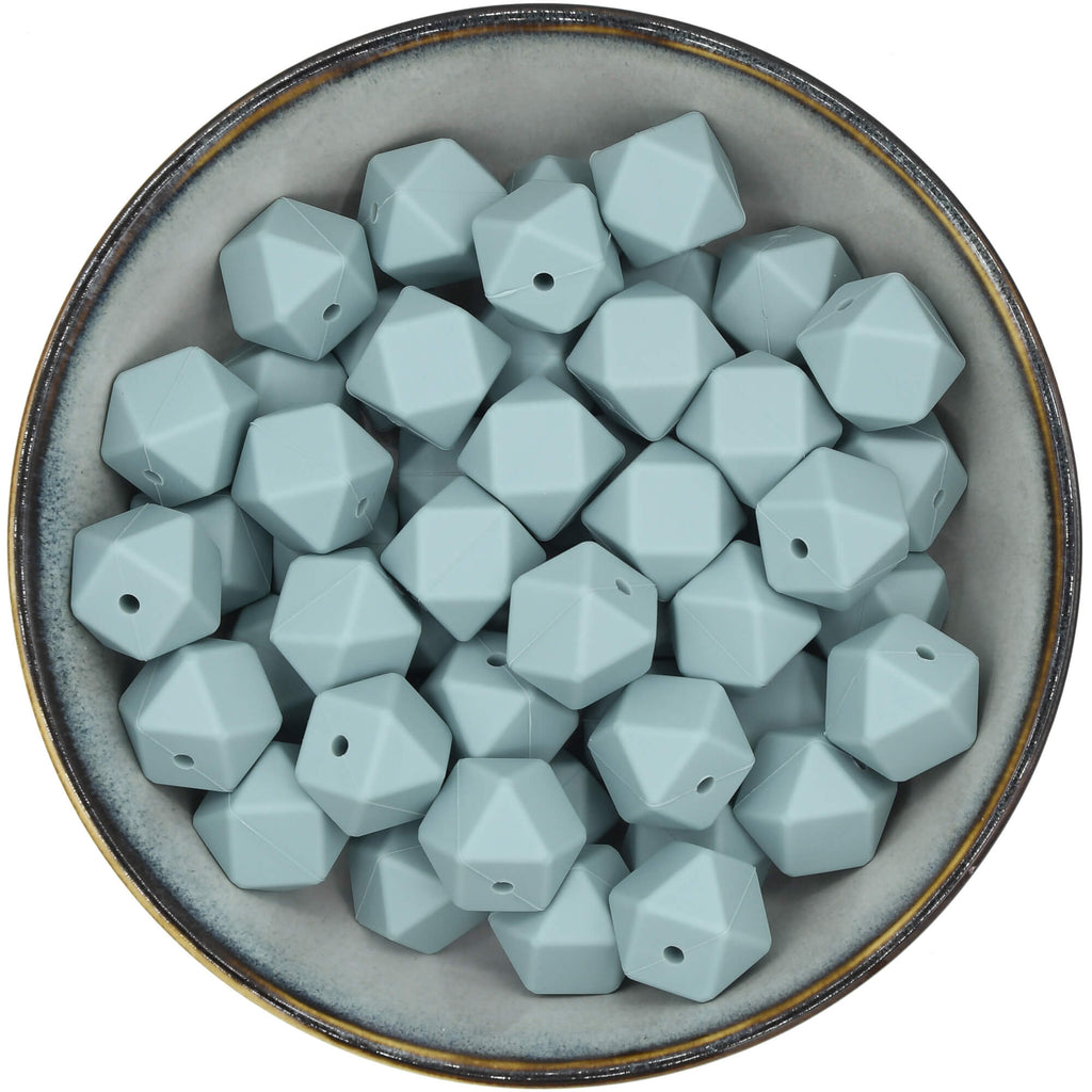 Siliconen hexagons van 17 mm in de kleur Grijsblauw