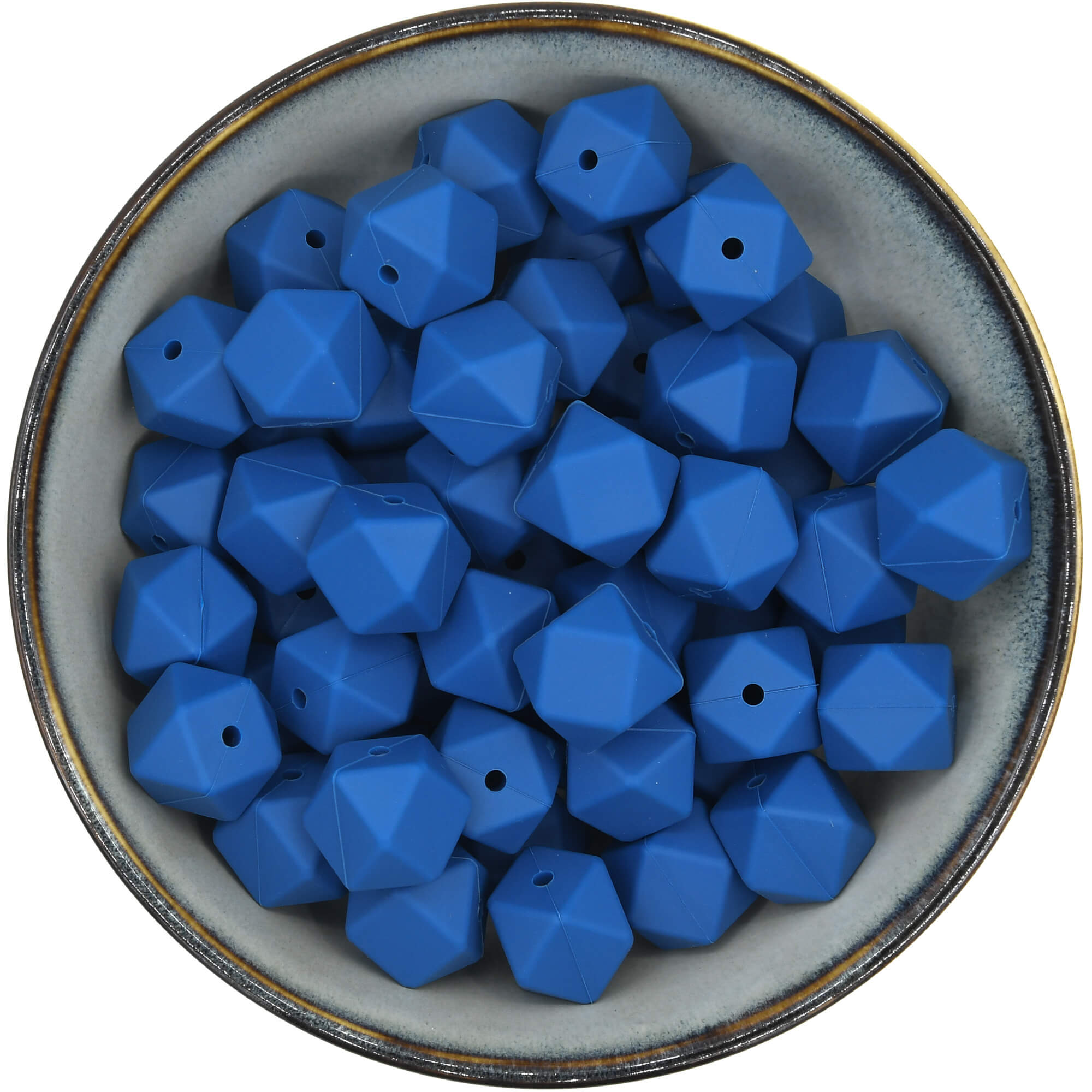 Siliconen hexagons van 17 mm in de kleur Jeans