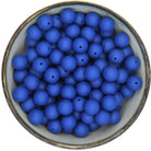 Ronde siliconen kraal van 15 mm in de donkerblauwe kleur Navy