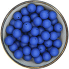 Ronde siliconen kraal van 19 mm in de donkerblauwe kleur Navy