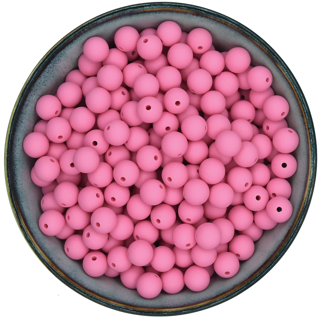 Ronde siliconen kraal van 12 mm in de kleur Sweet Pink