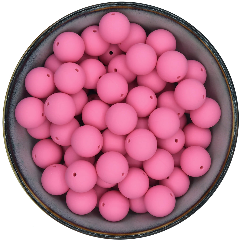 Ronde siliconen kraal van 19 mm in de kleur Sweet Pink