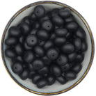 Siliconen kraal abacus 19 mm in het zwart