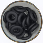 Siliconen kraal kleine ring in het zwart