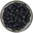 Siliconen kraal mini-hexagon 14 mm in het zwart