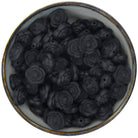 Siliconen kraal roosje in het zwart