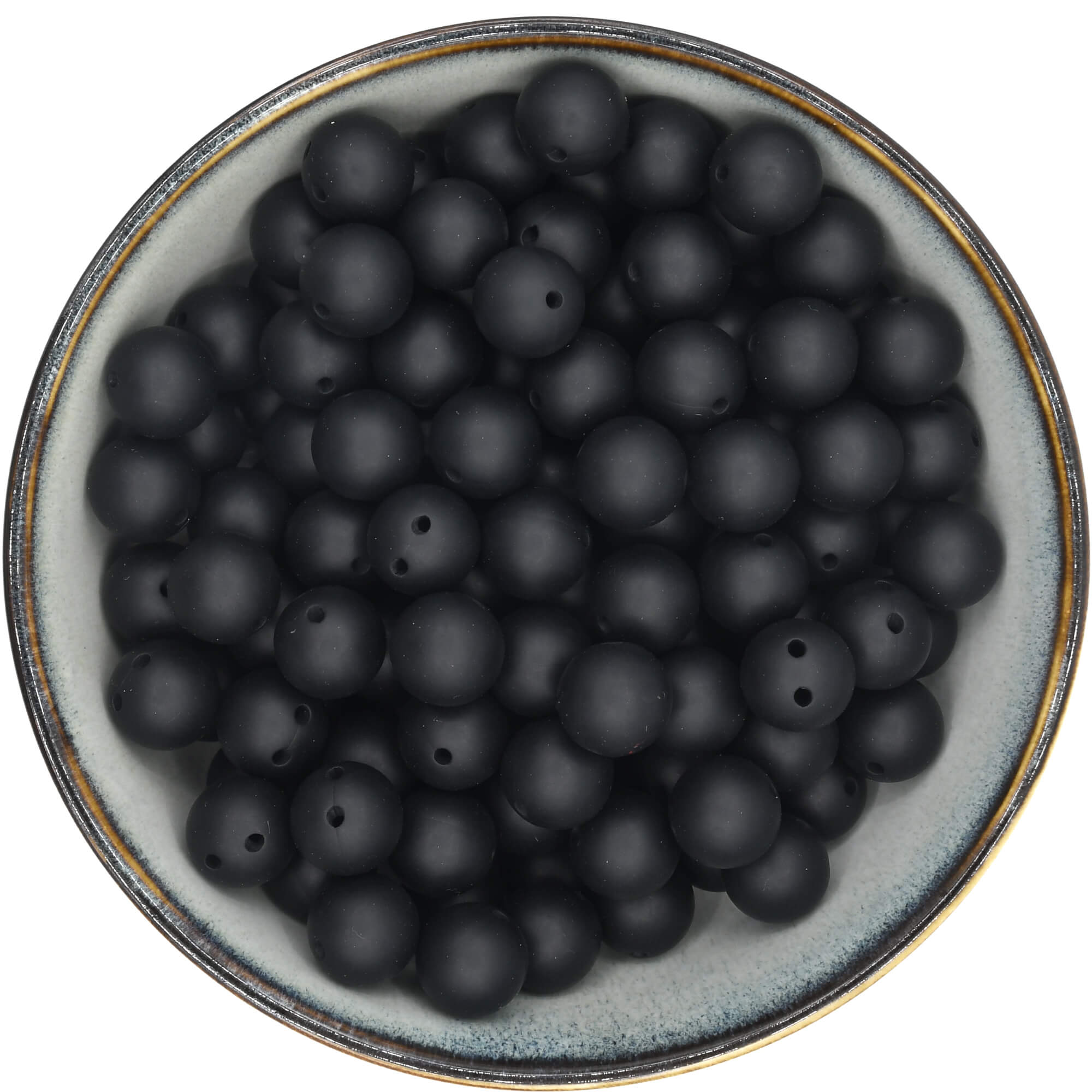 Siliconen splitskraal 15 mm in het zwart