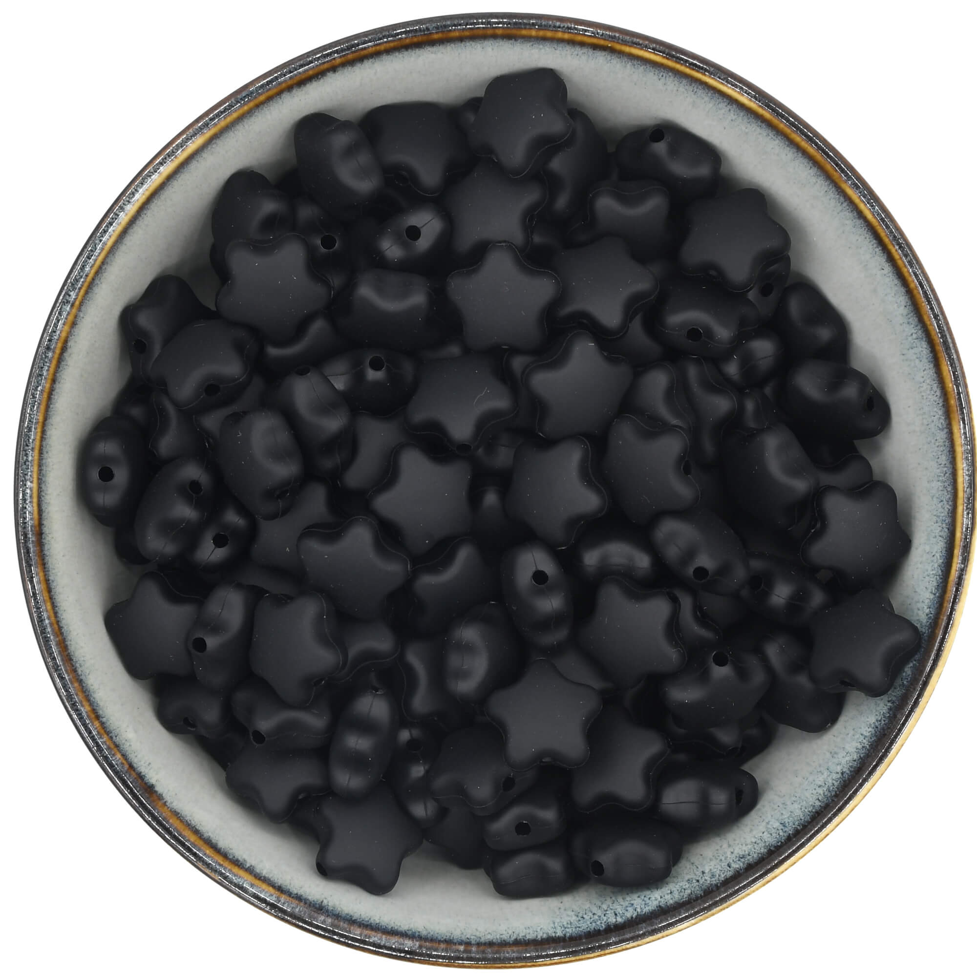 Siliconen kraal sterretje in het zwart