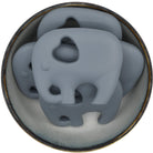 Siliconen bijtfiguur olifant in de kleur grijs